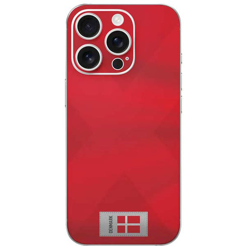 Denmark Soccer Flag iPhone 16 Pro Skin